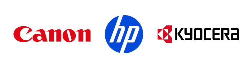 logos canon, hp y kyocera